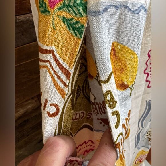 Paper Heart Dolce Vita multi colored linen blend spaghetti strap tiered dress SM - Picture 5 of 12